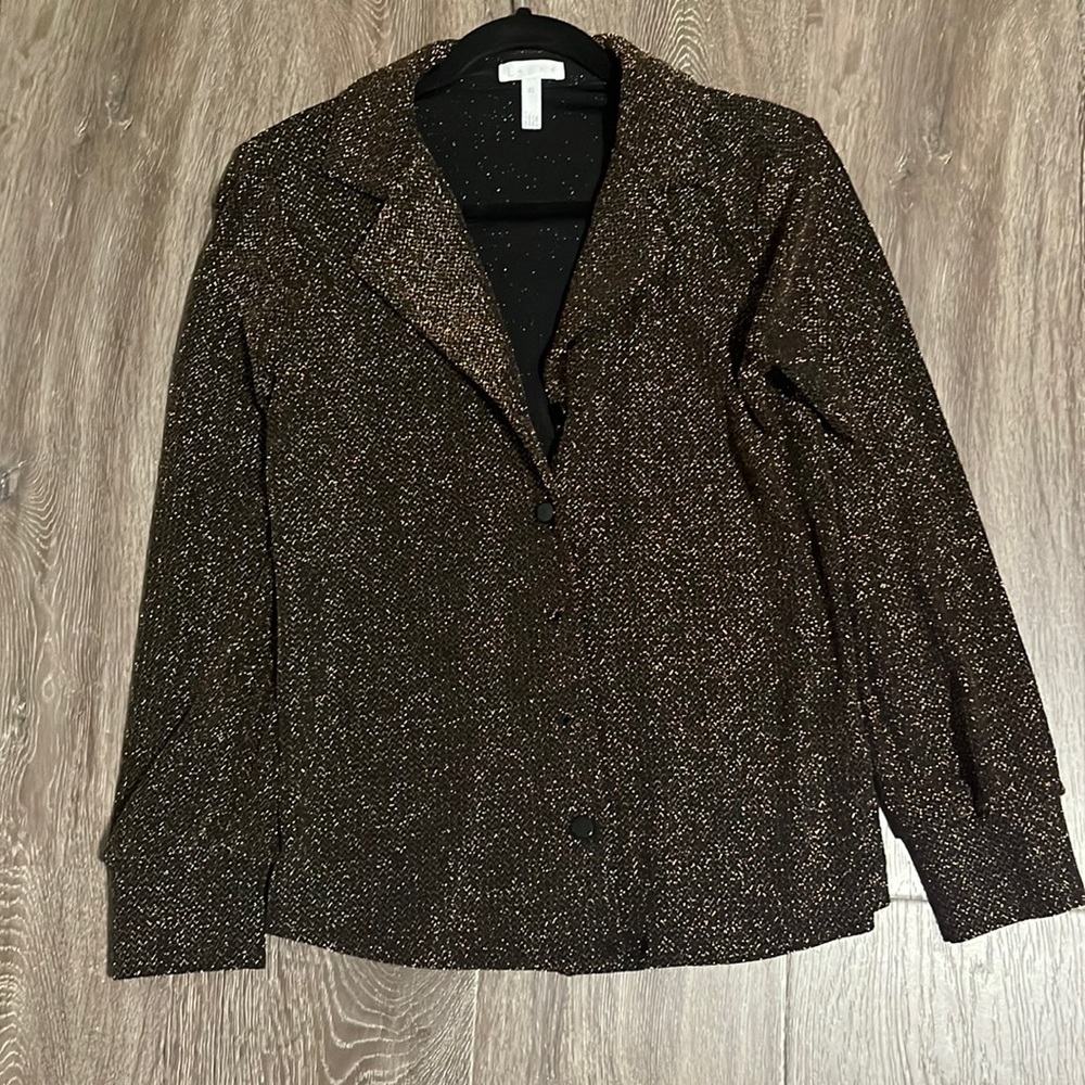 Leith gold sparkly button up